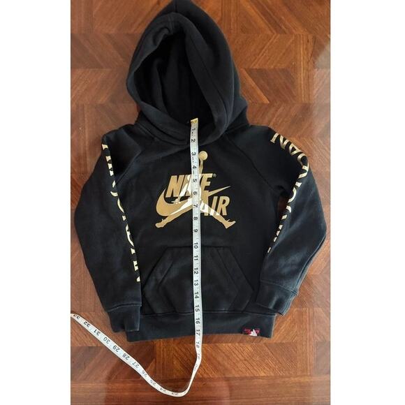 Nike Air Jordan Black Gold Logo Hoodie XS (4–5 Yrs) - Picture 5 of 15